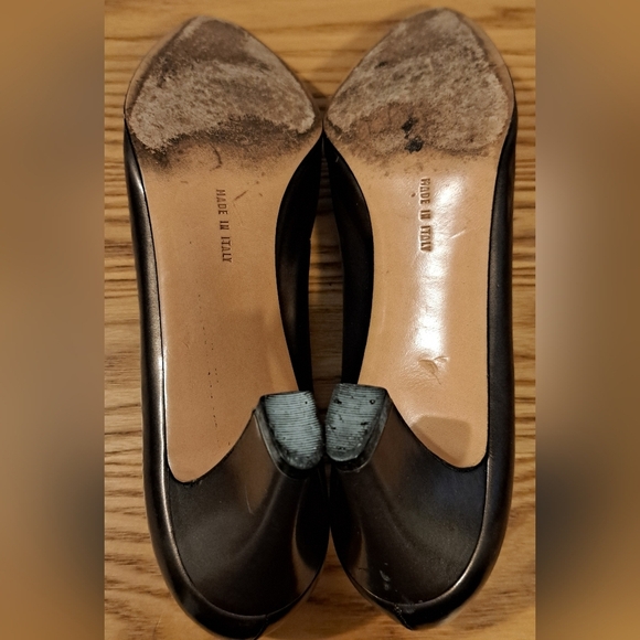 Vintage Salvatore Ferragamo Metallic Gold & Silver Boho Heel Shoe SZ 8.5AA - Picture 6 of 9